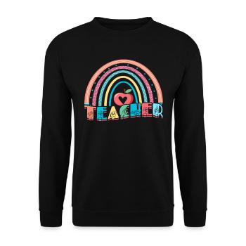 ASL Sign Language Interpreter - Unisex Sweatshirt - black - Front - Alina (178cm) & Michal (187cm)