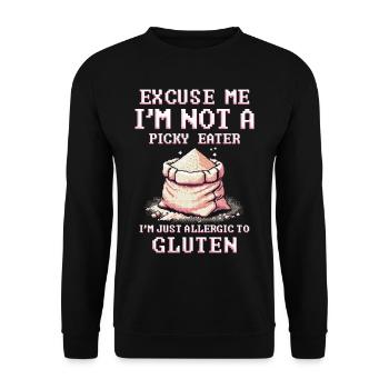 Allergie au gluten Intolérance au gluten - Sweat-shirt Unisexe - noir - Devant - Alina (178cm) & Michal (187cm)