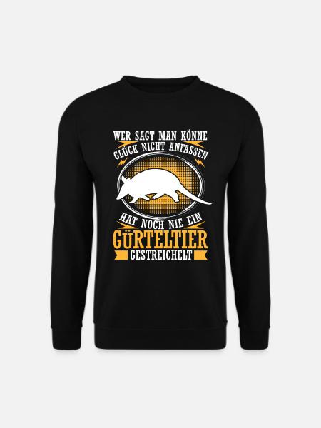 Gürteltier streicheln Armadillo Gürteltier - Unisex Pullover - Schwarz