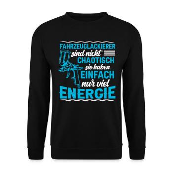 Vehicle painters are not chaotic painters - Unisex Sweatshirt - black - Front - Alina (178cm) & Michal (187cm)