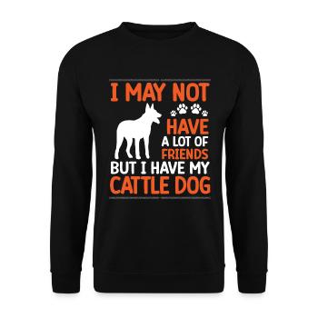 Le chien de bétail australien est mon ami chien de bétail - Sweat-shirt Unisexe - noir - Devant - Alina (178cm) & Michal (187cm)