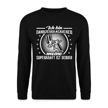 Vehicle painter is patient painter - Unisex Sweatshirt - black - Front - Alina (178cm) & Michal (187cm)