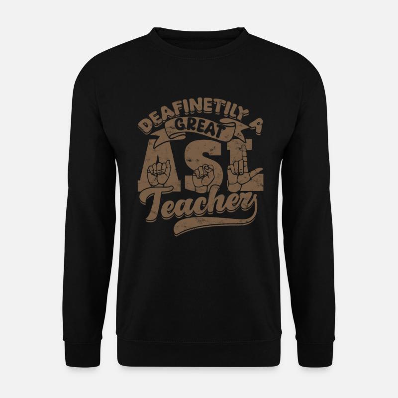 ASL Sign Language Interpreter - Unisex Sweatshirt - black