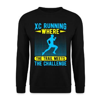Cadeau de course XC drôle XC Runner Edition - Sweat-shirt Unisexe - noir - Devant - Alina (178cm) & Michal (187cm)