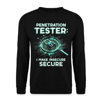 Pénétrationstesteur Testeur d’intrusion - Sweat-shirt Unisexe - noir - Devant - Alina (178cm) & Michal (187cm)