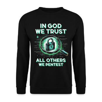 Testeur d’intrusion - Sweat-shirt Unisexe - noir - Devant - Alina (178cm) & Michal (187cm)