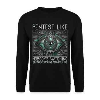 Pénétrationstesteur Pentest comme si personne ne regardait - Sweat-shirt Unisexe - noir - Devant - Alina (178cm) & Michal (187cm)