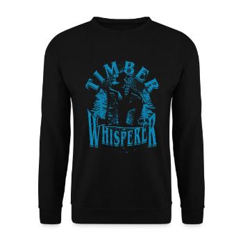 Holzfäller Baumfäller Timber whisperer - Unisex Pullover - Schwarz - Vorne - Alina (178cm) & Michal (187cm)