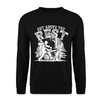 Bûcheron Lumberjack Coupez au-dessus des autres - Sweat-shirt Unisexe - noir - Devant - Alina (178cm) & Michal (187cm)