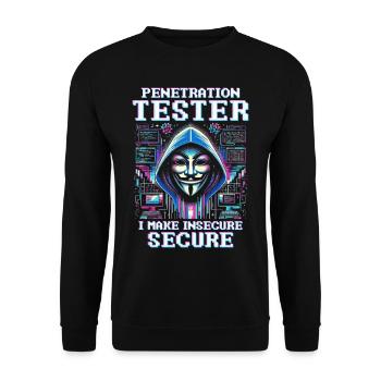 Testeur d’intrusion : je sécurise insecure - Sweat-shirt Unisexe - noir - Devant - Alina (178cm) & Michal (187cm)