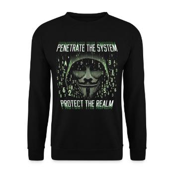 Pénétrationstesteur Pénétrer dans le système - Sweat-shirt Unisexe - noir - Devant - Alina (178cm) & Michal (187cm)