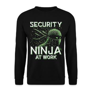 Penetration Tester Security Ninja at work - Unisex Sweatshirt - black - Front - Alina (178cm) & Michal (187cm)
