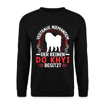 Own a Do Khyi Tibetan Mastiff Tibetan Mastiff - Unisex Sweatshirt - black - Front - Alina (178cm) & Michal (187cm)