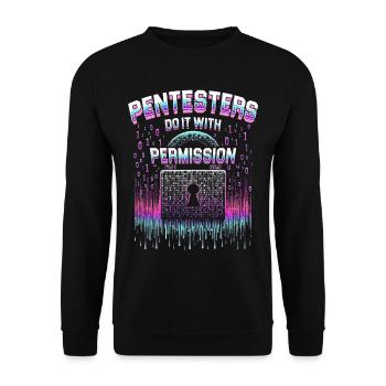 Pénétrationstesteur Pentest comme si personne ne regardait - Sweat-shirt Unisexe - noir - Devant - Alina (178cm) & Michal (187cm)