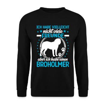 Broholmer est mon ami Broholmer - Sweat-shirt Unisexe - noir - Devant - Alina (178cm) & Michal (187cm)