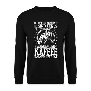 Vehicle painters are the reason painters - Unisex Sweatshirt - black - Front - Alina (178cm) & Michal (187cm)