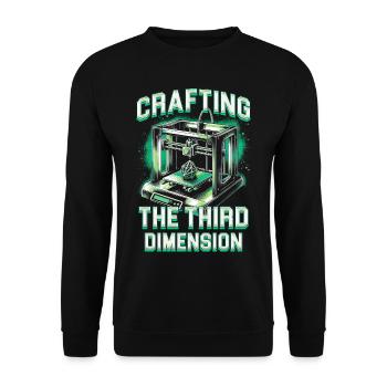 3D Druck 3D Engineer Crafting The Third Dimension - Unisex Pullover - Schwarz - Vorne - Alina (178cm) & Michal (187cm)