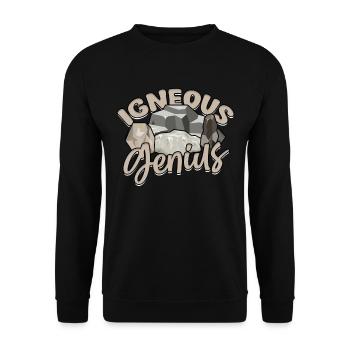 Géologue géologue Igneuous Genius - Sweat-shirt Unisexe - noir - Devant - Alina (178cm) & Michal (187cm)