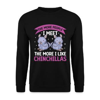 Le chinchilla ressemble plus à des chinchillas rongeurs - Sweat-shirt Unisexe - noir - Devant - Alina (178cm) & Michal (187cm)