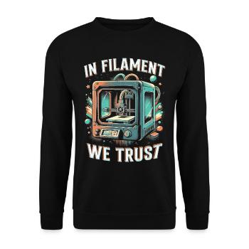 Ingénieur 3D en impression 3D dans un filament en qui nous avons confiance - Sweat-shirt Unisexe - noir - Devant - Alina (178cm) & Michal (187cm)