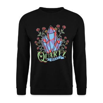 Geology Geologist Geoscience Quartz Quest - Unisex Sweatshirt - black - Front - Alina (178cm) & Michal (187cm)