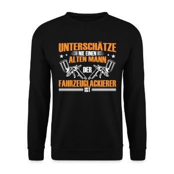 Don't underestimate vehicle painters Painters - Unisex Sweatshirt - black - Front - Alina (178cm) & Michal (187cm)