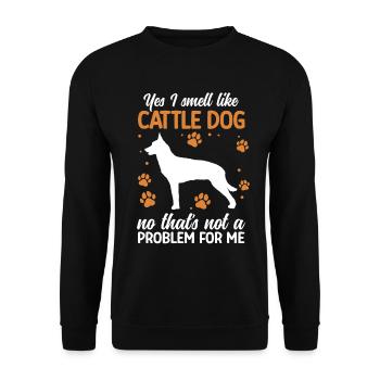 Je sens comme le bovin australien Chien de bétail Chien de bétail - Sweat-shirt Unisexe - noir - Devant - Alina (178cm) & Michal (187cm)