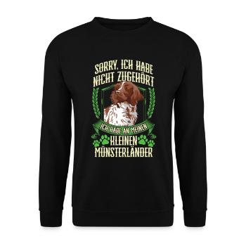 J’ai pensé à mes petits Münsterländer - Sweat-shirt Unisexe - noir - Devant - Alina (178cm) & Michal (187cm)
