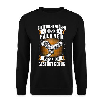 Falconer is already Pickling falconry - Unisex Sweatshirt - black - Front - Alina (178cm) & Michal (187cm)