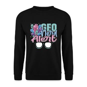 Geology Geologist Geo Nerd Alert - Unisex Sweatshirt - black - Front - Alina (178cm) & Michal (187cm)