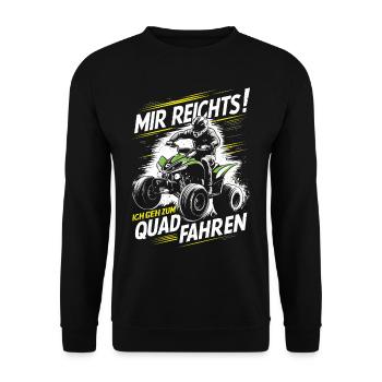 Quadfahrer - Quad - Motorsport - ATV - Unisex Pullover - Schwarz - Vorne - Alina (178cm) & Michal (187cm)