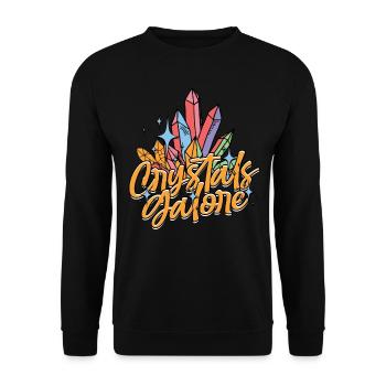 Géologie Géologue Géosciences Cristaux à profusion - Sweat-shirt Unisexe - noir - Devant - Alina (178cm) & Michal (187cm)