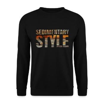 Géologie Géologue Géosciences Style sédimentaire - Sweat-shirt Unisexe - noir - Devant - Alina (178cm) & Michal (187cm)