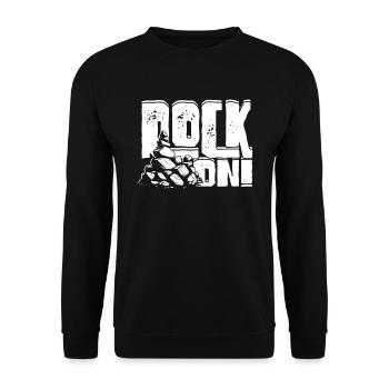 Géologie, géologue, géoscience, rock on ! - Sweat-shirt Unisexe - noir - Devant - Alina (178cm) & Michal (187cm)