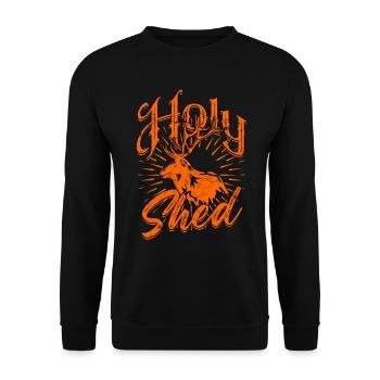 Antler Antler Hunting Throwing Poles Holy Shed - Unisex Sweatshirt - black - Front - Alina (178cm) & Michal (187cm)