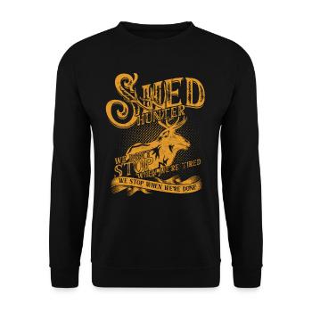 Antlers Antler Hunting Throwing Poles - Unisex Sweatshirt - black - Front - Alina (178cm) & Michal (187cm)