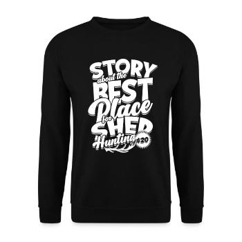 Antlers Antler Hunting Throwing Poles - Unisex Sweatshirt - black - Front - Alina (178cm) & Michal (187cm)
