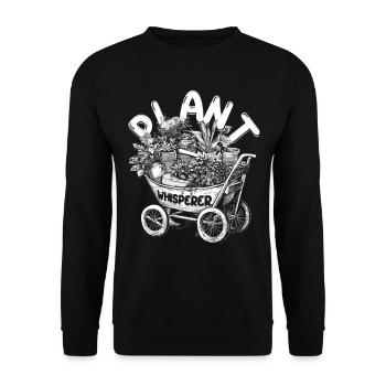 Plant Collector Plant Plant Whisperer - Unisex Sweatshirt - black - Front - Alina (178cm) & Michal (187cm)
