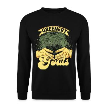 Plants Plant Collector Plant Greenery Goals - Unisex Sweatshirt - black - Front - Alina (178cm) & Michal (187cm)