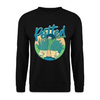Plants Plant Collector Plant Potted Happiness - Unisex Sweatshirt - black - Front - Alina (178cm) & Michal (187cm)
