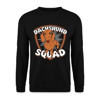 Dachshund Wire-haired Dachshund Dachshund Squad - Unisex Sweatshirt - black - Front - Alina (178cm) & Michal (187cm)