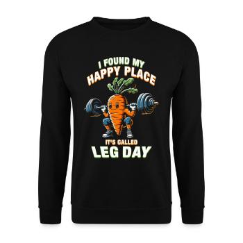 Leg Training Legs Workout Bodybuilder - Unisex Sweatshirt - black - Front - Alina (178cm) & Michal (187cm)