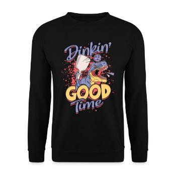 Pickleball Dinkin Good Time - Unisex Pullover - Schwarz - Vorne - Alina (178cm) & Michal (187cm)