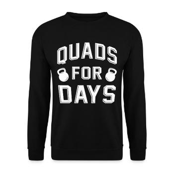 Leg Training Bodybuilder Quads For Days - Unisex Sweatshirt - black - Front - Alina (178cm) & Michal (187cm)