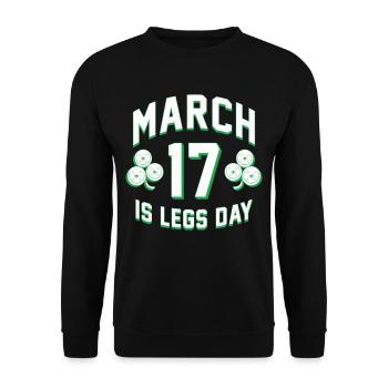 Le 17 mars est la Journée des jambes - Sweat-shirt Unisexe - noir - Devant - Alina (178cm) & Michal (187cm)