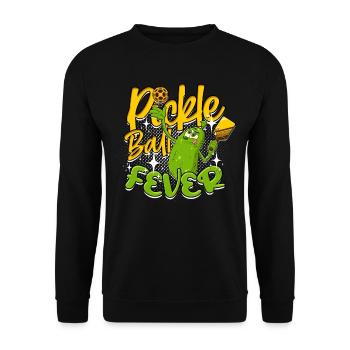 Pickleball Pickle Ball Fever - Sweat-shirt Unisexe - noir - Devant - Alina (178cm) & Michal (187cm)