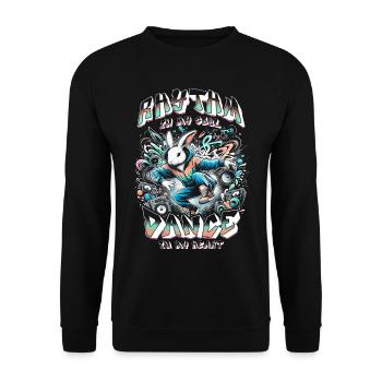 Breakdance B-boy Rhythm in My Soul - Unisex Sweatshirt - black - Front - Alina (178cm) & Michal (187cm)