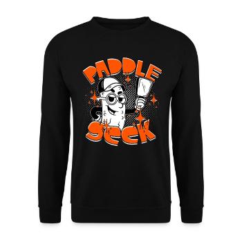 Pickleball Paddle Seek - Unisex Sweatshirt - black - Front - Alina (178cm) & Michal (187cm)