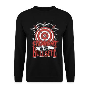 Archery Straight to the bullseye - Unisex Sweatshirt - black - Front - Alina (178cm) & Michal (187cm)