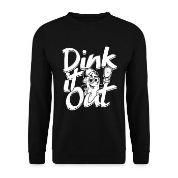 Pickleball Dink It Out - Unisex Pullover - Schwarz - Vorne - Alina (178cm) & Michal (187cm)